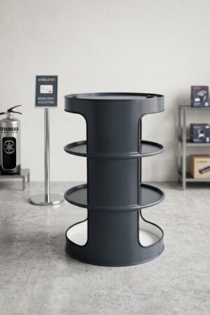 Açık Raflı Metal Varil Stand & Kitaplık